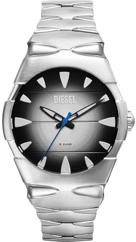 Diesel Herren-Uhren Analog Quarz One Size, Silber 32030608