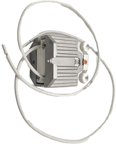 Jaspertronics™ GX9.5 GY9.5 Lamp Holder M123 High Power 1200W Heat Resistant Stage Light Socket Aluminum Alloy Base 250V 8A 30cm Cable Compatible w Moving Heads Xenon & Halogen Lamps