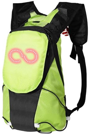 fayarrd Beleuchteter Rucksack, Fahrrad-Rucksack mit Lichtern | Leuchttasche für Sicherheit Outdoor-Sportzubehör für die Nacht für Männer und Frauen für Camping, Wandern, Radfahren, Laufen, Roller und