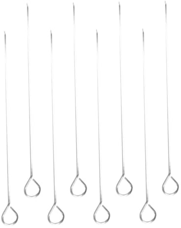 DOITOOL 8 piezas Brochetas de Acero Inoxidable para Kebabs Pinchos Profesionales para Barbacoa y Camping para Pollo y Parrilla al Aire