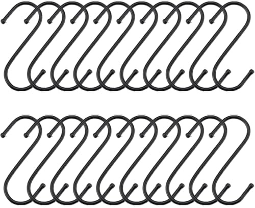 Lxtness Crochet S Acier Inoxydable Crochet Cuisine Crochets | en Forme de S Suspension Accroche Ustensiles de Cuisine(Lot de 20)