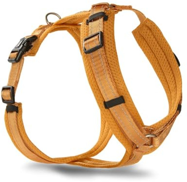 Wolters Hundegeschirr Light Mesh | Brustgeschirr mit Sicherheitsverschlüssen | Farbe Camel - Gr. XXL (72-110 cm)