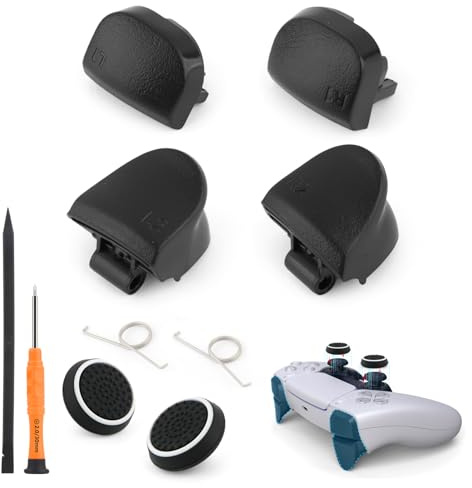 RongZy Set für PS5 L1 R1 L2 R2 Taste Ersatz für PlayStation 5 PS5 BDM-020 Trigger Button Controller Tasten Zubehör mit Reparaturwerkzeuge