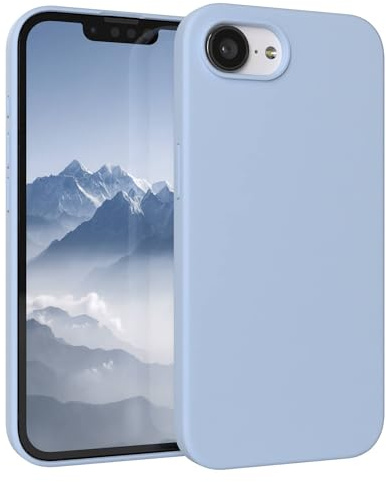 EAZY CASE Premium Silikon Hülle für iPhone 17e - Handyhülle, Stoßfest, Schutzhülle mit Kameraschutz, Kratzfester weicher Mikrofaser-Innenfutter, Slim Liquid Silikon Cover Case Bumper - Hellblau Blau