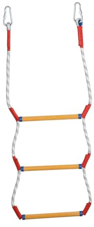 KTUXZCI Sichere, leichte Bootsleiter aus Seil für Schlauchboote mit einfach zu bedienenden Sprossen für ein komfortables Einsteigen. Geeignet für Pontonboote, Angelboote und, Drei Reifen, 30 x 25 cm