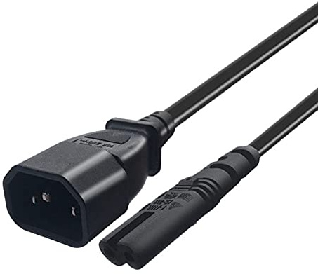 tiyao IEC 3-Pin C14 Male to C7 Female Converter Adapter Cable for PDU UPS Kettle(2.0M)