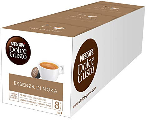 Nescafé Dolce Gusto Essenza di Moka Caffè Espresso 3 confezioni da 16 capsule (48 capsule)