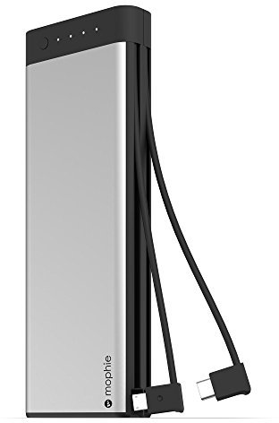 Mophie encore plus 20000 USB-C & Micro USB Portable Charger – 20000mAh High-speed External Battery With 2 Built-in Charging Cables - Made for Samsung Galaxy smartphones, tablets & more