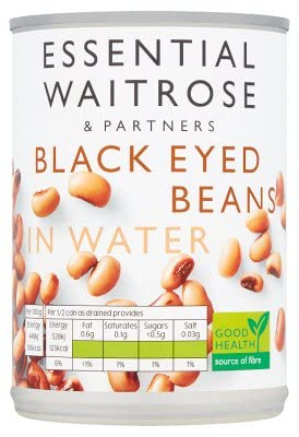 Waitrose Essential Blackeye Beans in Water 235g