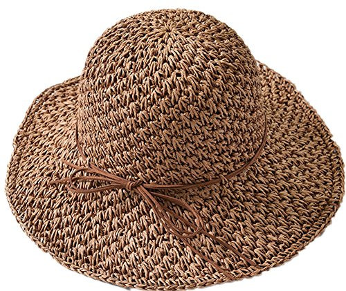 Capeline Eté Respirant Chapeau de Soleil Paille Plage Seau Bassin Pêche Camping UPF 50+ Anti-UV Casquette Visière Large Bord Réglable Sun Cap Voyage Vacances Pliable Confortable pour Femmes Dames