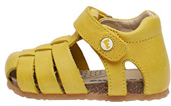 Falcotto ALBY-Sandales semi-fermée en cuir Jaune 25