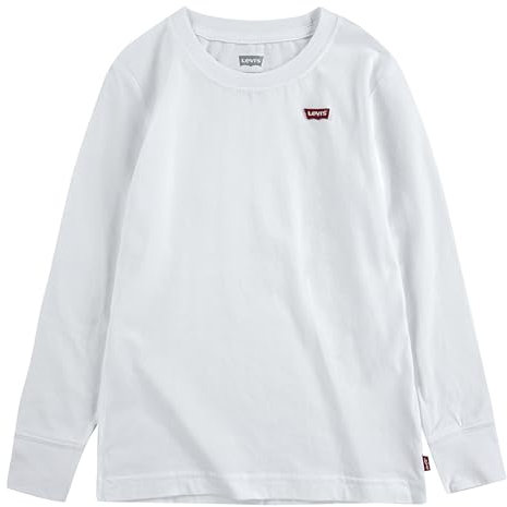 Levi's Kids Lvb L/S Batwing Chesthit Tee Garçon White 12 Ans