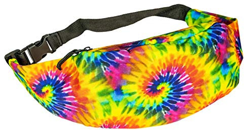 cosey - Bauchtasche Damen und Herren, stylische Hüfttasche, Gürteltasche für Reise, Sport & Outdoor - Design Psychedelic