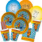 dh-konzept/spielum 52-teiliges Party-Set - Die Maus - Teller Becher Servietten Luftballons Papiertrinkhalme für 8 Kinder