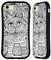 Head Case Designs Offizielle Mad Dog Art Gallery Fantasie Katze Schwarz und Weiss Doodle Hybride Handyhülle Hülle Huelle kompatibel mit Apple iPhone 7/8 / SE 2020 & 2022