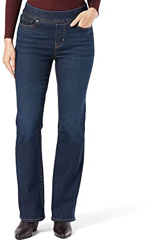 Levi Strauss Signature Gold Women's Totally Shaping Pull-On Bootcut Jeans High-Rise Stretch Denim (Also Available in Plus Size), Point Bonita 5d, 14 Long