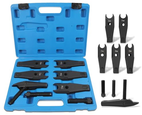 PLAYOCCAR 6PCS Kugelgelenktrenner Werkzeugsatz, Heavy Duty Achsschenkel Tie Rod Ends Remover Set mit verstellbarer Backe & 5 Größen Gabeln (22mm 24mm 27mm 31mm 36mm)