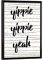 artboxONE Poster mit schwarzem Rahmen 18x13 cm Typografie Yippie 2 - Bild Yippie Yippie Yeah