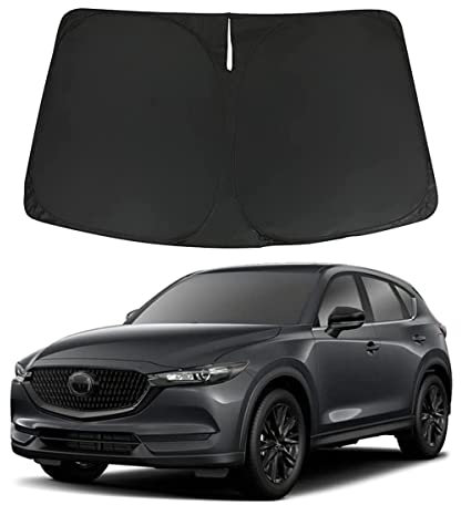 TDHLW Parasol para Parabrisas Compatible con Mazda CX-5 2017-2022 (Sport, Touring, Grand Touring, Crossover de 4 Puertas), Protector Solar Plegable para SUV Delantero