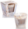 Dekohelden24 Vela perfumada en cristal como 2 velas de aroma Angel Wings, L/B/H 8 x 8 x 8 cm, 115 g por vela, beige