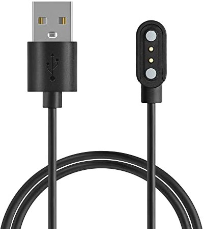 kwmobile USB Kabel Charger kompatibel mit Blackview R30 Pro / R8 / R3 / R3 Pro / X2 / X1 / Letsfit/Fitpolo Ladekabel - Smart Watch Ersatzkabel - Fitnesstracker Aufladekabel in Schwarz