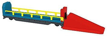 Hornby R9347 Playtrains Autotransporter und Rampe, Blau, Rot, Einheitsgröße