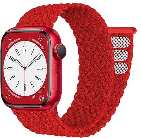 Braided Strap for Apple Watch Straps 40mm 38mm 41mm 45mm 44mm 42mm 46mm Women/Men,Stretchy Elastic Sport Solo Loop Bands for Apple Watch Ultra 49mm iWatch Series 10/9/8/7/6/5/4/3/SE