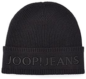 Joop! Herren Mütze JJ224CAP005 Schwarz Grau Beanie 52% Viskose, Größe:One Size, Farbe:Black 001