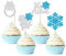 Gyufise 24 Stück He Asked She Said Yes Cupcake-Topper Glitzer Liebe Herz I do Ring Schneeflocken Brautdusche Kuchen Lebensmittel Picks Dekorationen für Hochzeit Verlobung Thema Party Zubehör