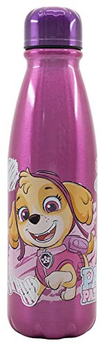 Botella de agua reutilizable de aluminio infantil de 600 ml de La Patrulla Canina Chicas
