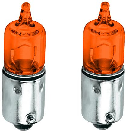 cyclingcolors 2x lampadina 12V 10W BA9S arancione lampara faro angel eyes luce auto moto