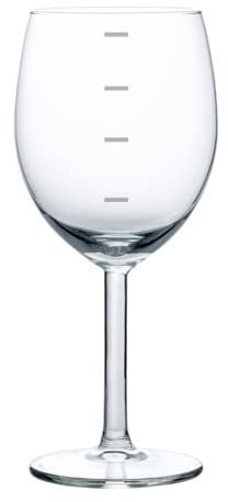 Wine Glass Goblet Gift Discreet Portion Control Measuring Cup 2 4 6 and 8 Ounces (10 oz)