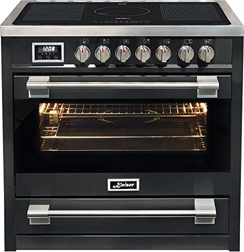 Kaiser HC 93691 IS - Cocina eléctrica (90 cm, 5 zonas de cocción, 8 hornos eléctricos multifunción autolimpiantes, 115 L, 90 cm)