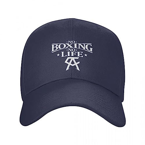 TONFON Baseballkappe Hiphop Sonnenhut No Boxing No Life Cap Baseballkappe Ballkappe Große Huthüte Männer Frauen Herrenmode Sonnenschutz Golfkappe Snapback Verstellbare Geburtstagsgeschenke