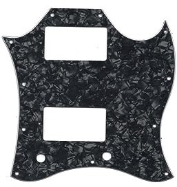 ROZILO Schlagbrett mit Schrauben, für SG-Gitarre, Epiphone SG, Black Pearl