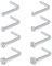 NIUSIMAN 18G Edelstahl Nasenpiercing,8 Stück Nasenpiercing Ring Stecker Silber L förmigen Kristall Nasenpiercing Set kleine Kristall Nase Piercing Kit Labret Piercins Bars Set Frauen Männer