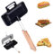Tomotato Doppelseitige Sandwich Backform, Tragbar Panini Press Pfanne mit Lange Griffe für die Backen und Crimpverschließen von Panini, Snack, Frühstück(29.5x14.3cm)