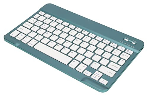 PUSOKEI Multi-Geräte-Tastatur Drahtlose Tastatur, Funktastatur für PC-Sperrbildschirm Kleine Tragbare Stabile Verbindung Lange Akkulaufzeit für Computer, PC, Desktop, Laptop (Green