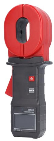 LCD-Klemm-Erdungsprüfgerät, Digitales Erdungswiderstandsmessgerät Erdungswiderstandsprüfgerät 0,01~500 Ω, Automatische Bereichswahl