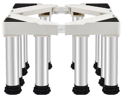 Support de Machine à Laver Base Socle 47-70 cm Base Réglable Multifonction avec 12 Pieds pour Machine à laver Lave-vaisselle Sèche-linge Frigo (Hauteur:39-40cm)
