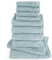 Pure Label 10-TLG. Handtücher Set mit Aufhängeschlaufen aus 100% Baumwolle, saugstark und weich - 2X Badetuch (70x140 cm) 4X Handtuch (50x100cm) 4X Gästetuch (30x50 cm), Türkis