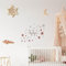 Muralo - Wandtatto für Kinderzimmer Deko Babyzimmer-Deko - Wandsticker, Wandaufkleber Deko für Mädchen, Jugend, Namensschild - Buchstabe mit Name und Sternchen - Br.30-Hö.20cm