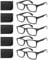 COJWIS 5 Pack Lesebrille Blaulichtfilter Brille Herren Damen Schwarz Leser Computer Brillen Feder Scharnier Lesebrillen (5 Schwarz, 2.0, x)