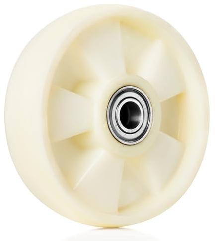 Pallit Hubwagen Lenkrolle Nylon 180x50 mm mit Kugellager | Ersatzrolle für Handhubwagen & Gabelhubwagen – Achse 20 mm, vormontiertes Lager, sofort einbaufertig