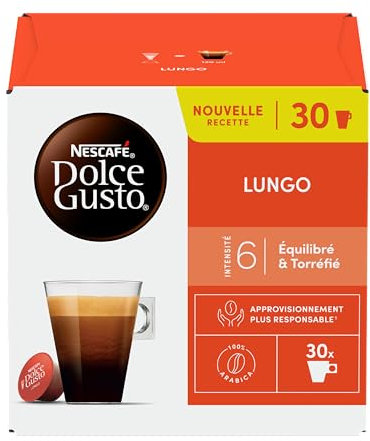 Nescafé Dolce Gusto Lungo - Café - 90 Capsules (Pack de 3 boîtes XL x 30)