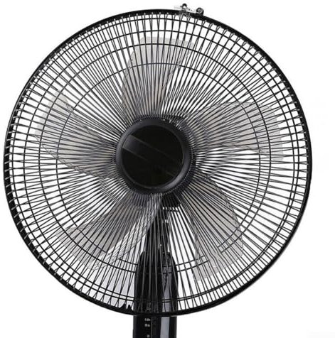 18 Inch Replacement Fan Blade, Plastic Fan Blade, Household Plastic Fan Blade 5 Leaves With Nut Cover, For Pedestal Pedestal Or Desk Fans(Transparent Black)