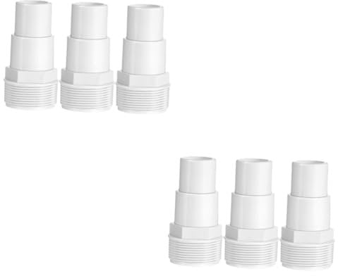 Milisten 6stücke Robuste Poolpumpe Adapter Flexibler Kunststoffanschluss Für Poolfilter Zubehör Gewinde Einfache Installation Dichtheit Für Poolpflege Und Wartung