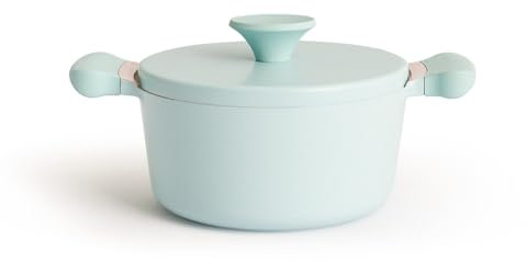 CREATE / POT STUDIO/Cacerola Ø24cm de aluminio fundido y asas de baquelita Azul/Antiadherente, apta para todo tipo de cocinas, resistente y duradera, fácil de limpiar, libre de PFOA