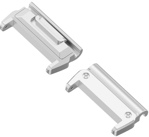 NINKI Kompatibel mit Garmin Fenix 8 51mm Armband Adapter, Edelstahl Metallknopf Austauschbares Verbindungsband Kein Gap Connector Adapter für Fenix 8 Bänder 51mm Silber