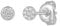 XENOX® | POPPY GLITZ Ohrstecker - Damen Ohrring aus hochwertigem 925/- Sterlingsilber mit Zirkonia-Steinen | XS10006